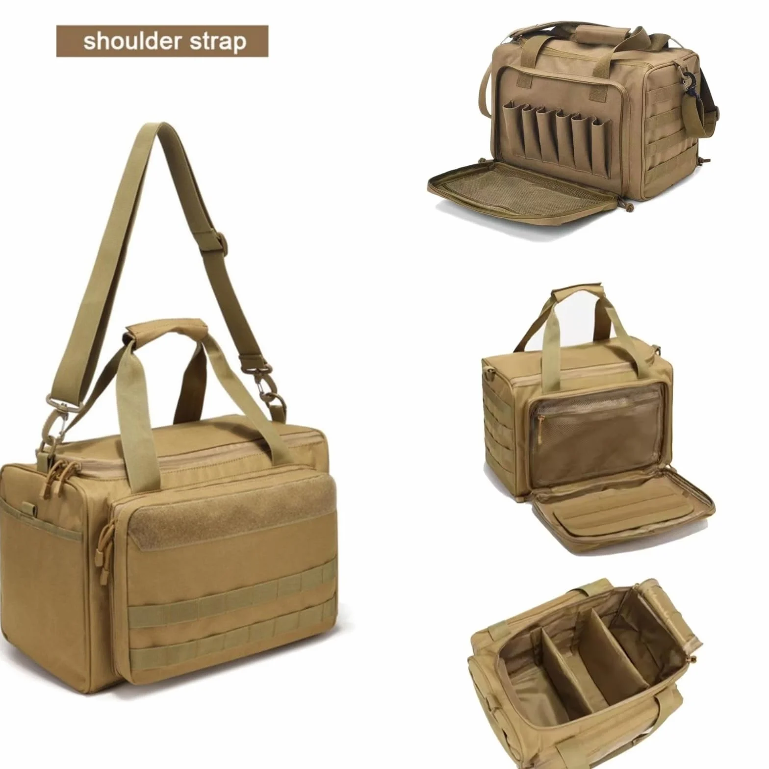 Peminkoo Taktische Schießstandtasche Molle System Schießtraining Waffentasche Camping Jagd Zubehör Werkzeug Schultertasche