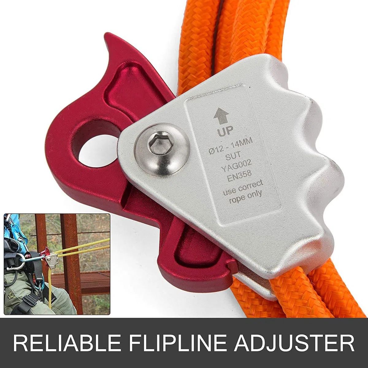Stahldrahtkern Flip Line Kit Einstellbares Kletter Positionierungs Seil für Baumpfleger Kletterer Baumkletterer im Freien