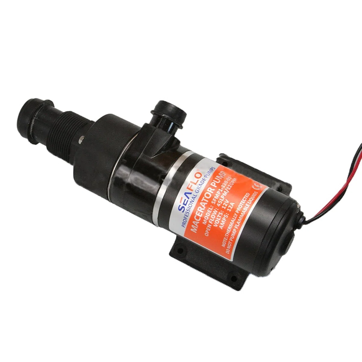LIGHTEU DC 12V 45L/min SEAFLO Zerhackerpumpe/Fäkalienpumpe für Marine,boote,Yacht,Wohnwagen, Camping, Outdoor, Garten.