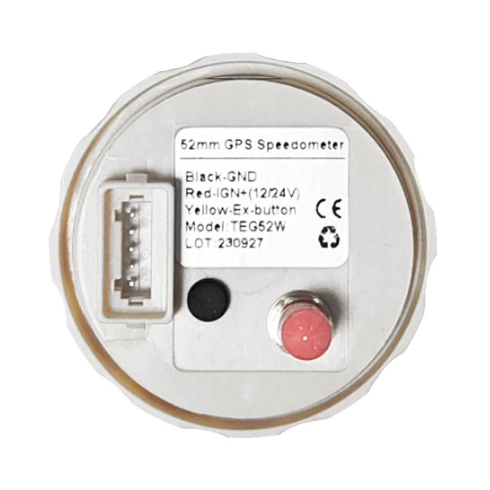 ELING 52 mm Universal-GPS-Tachometer 0–999 km/h mph Knoten mit Kurs über Grund mit Hintergrundbeleuchtung 12 V 24 V für Marine-Segelboote