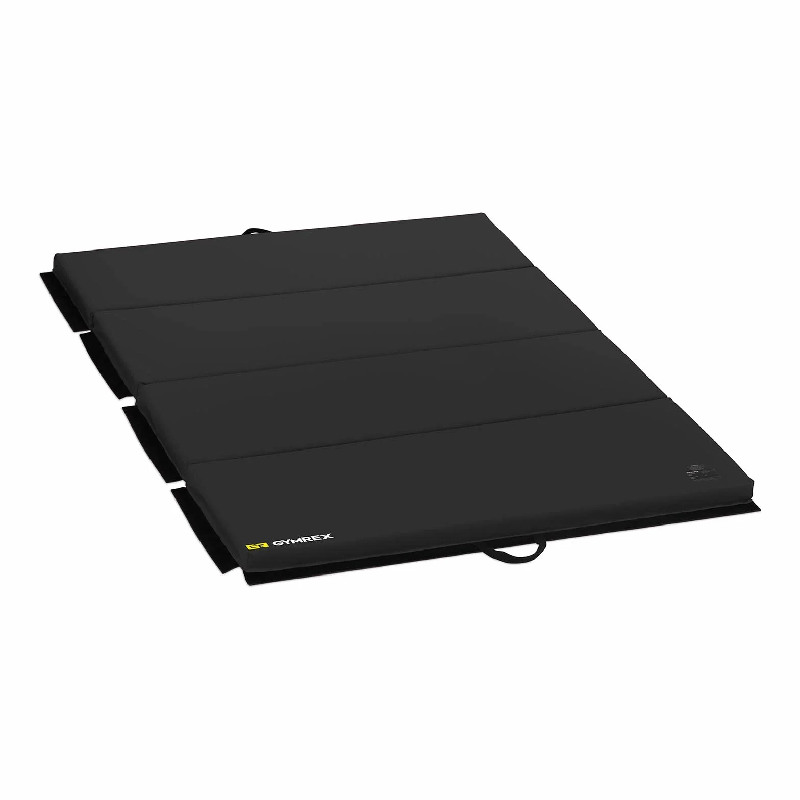 Gymrex GR-FM_19 Weichbodenmatte 200 x 120 x 5 cm faltbar Schwarz Turnmatte klappbare Turnmatte Gymnastikmatte faltbar