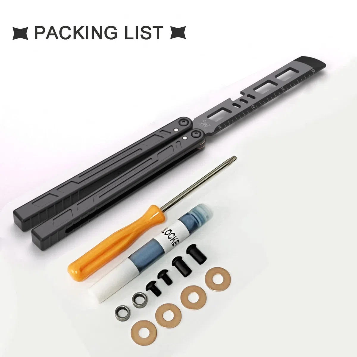 MARCOLO Comet Effective Bushing System 6061 Aluminum Integral Channel Handle with Ruler and Replaceable Bushing, Out of Box, Best Gift for Men Boyfriend Dad Boy Child Black
