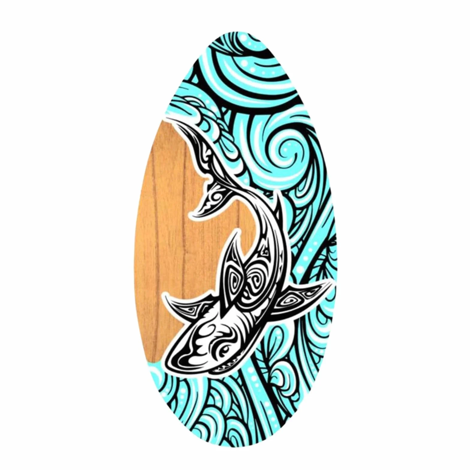 kowaku Skimboard Kleines Surfbrett, Skimboarding, Holz-Skimboard, Surfbrett Universal Strandspielzeug für Kinder, Teenager, Jungen, Mädchen, Männer, Frauen, Anfänger, 41 Zoll Stil d