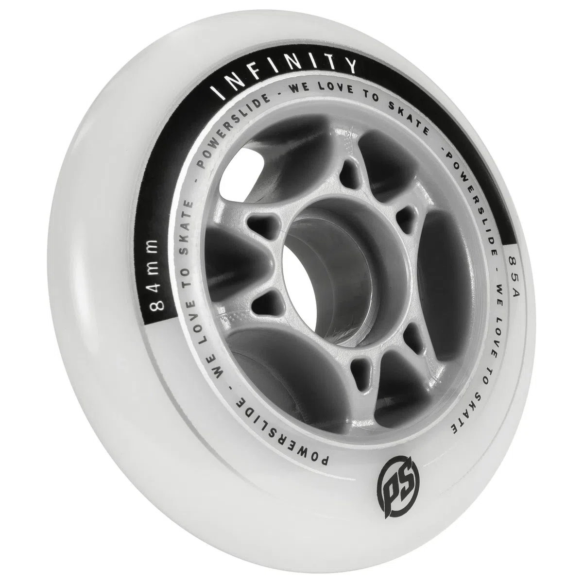 Powerslide 84mm 85a Infinity II Speedrolle klar-grau weiß, 84 mm