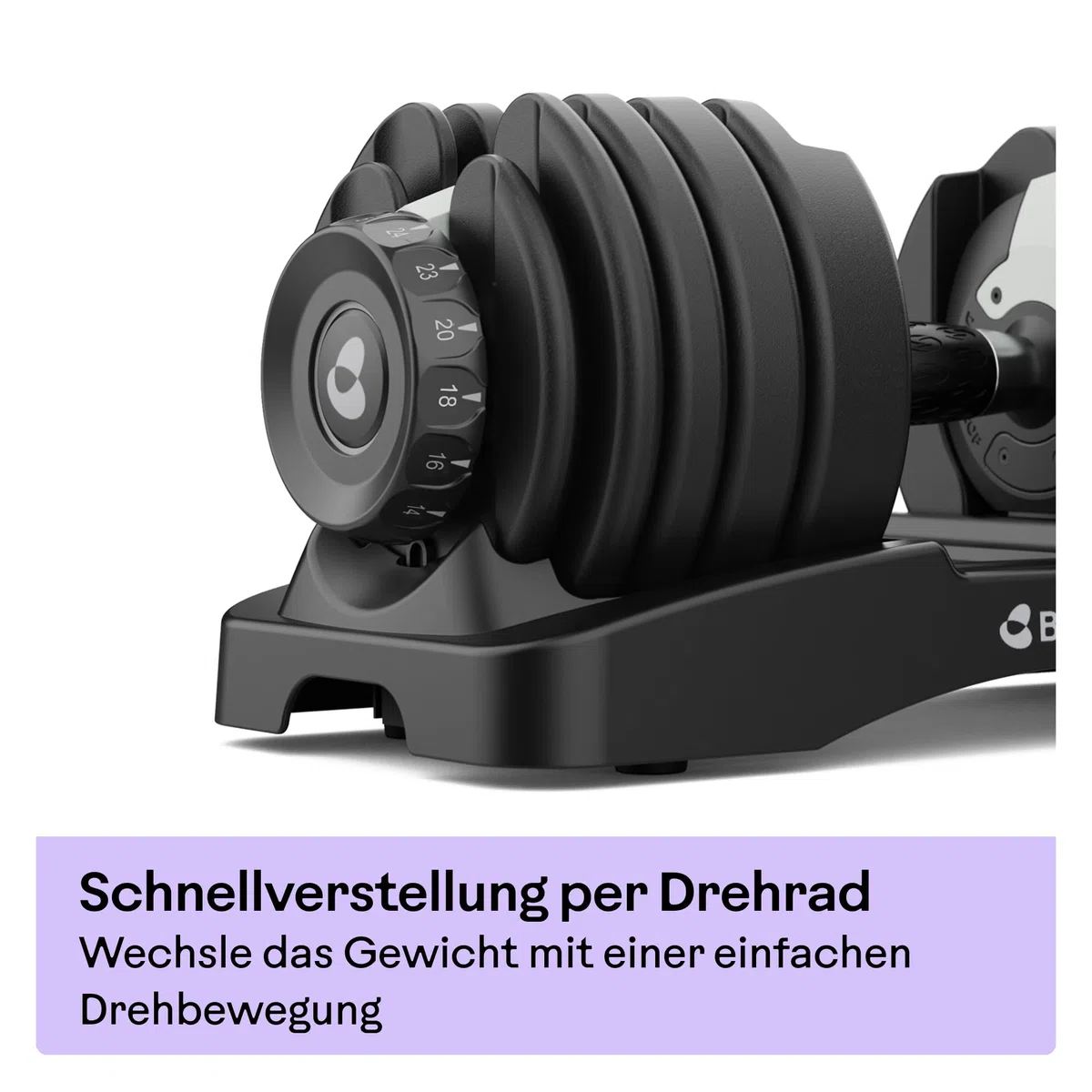 Bowflex SelectTech 52 Verstellbare Hanteln (Paar) 2–24 Kg, Einstellbar Schnellwahlsystem, Platzsparende Kurzhanteln, Für Home Gym Krafttraining, JRNY Kompatibel