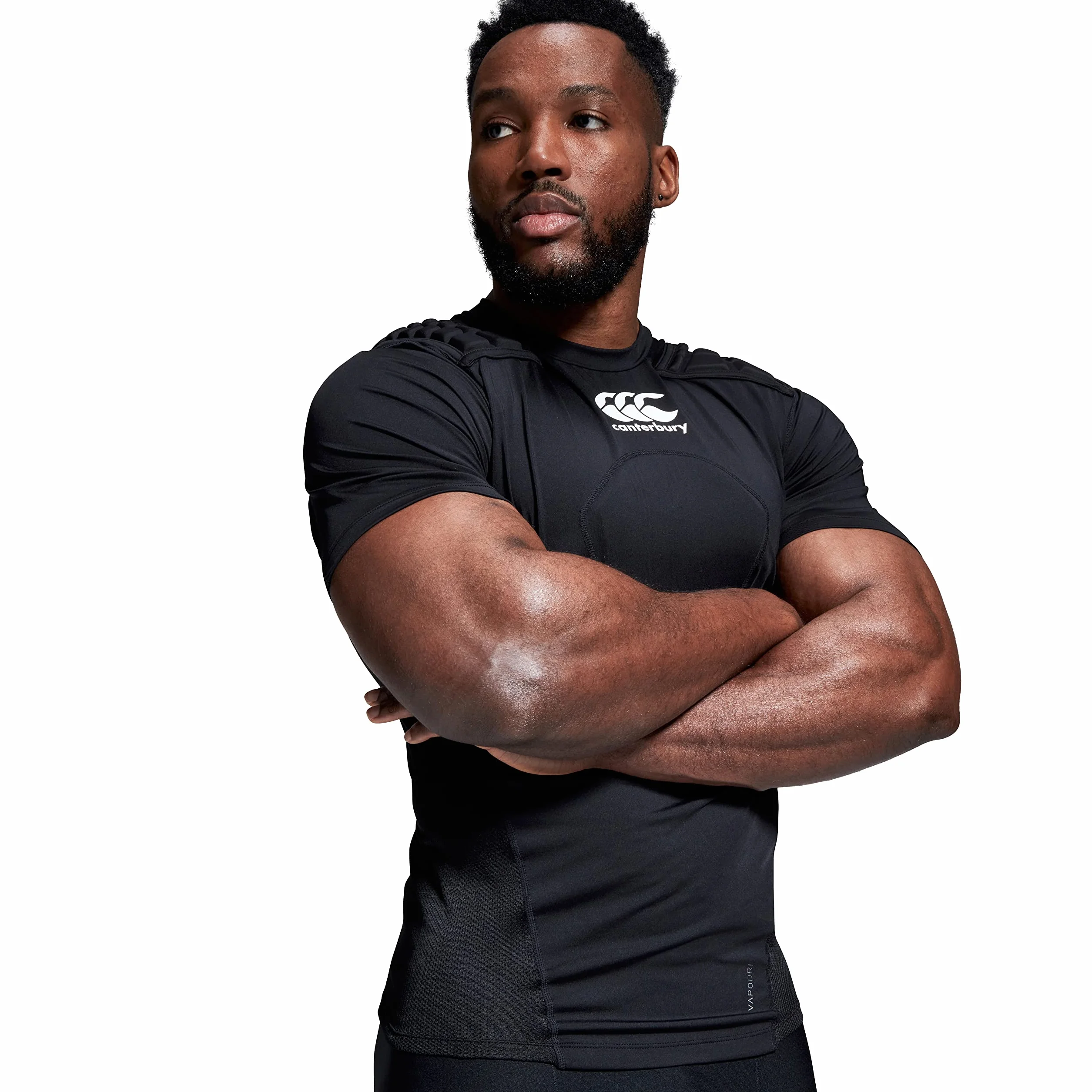Canterbury Unisex CCC Rugby Schutzweste, Schwarz/Weiß/Silber, L UK