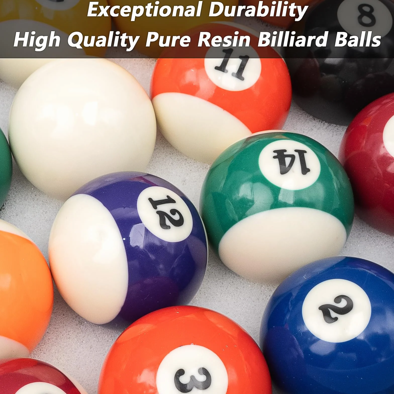 Billard Pool Bälle mit Queuekreiden, Triangle Ball Rack, Tip Ersatz und Tischspot Aufkleber, Billardtisch Zubehör