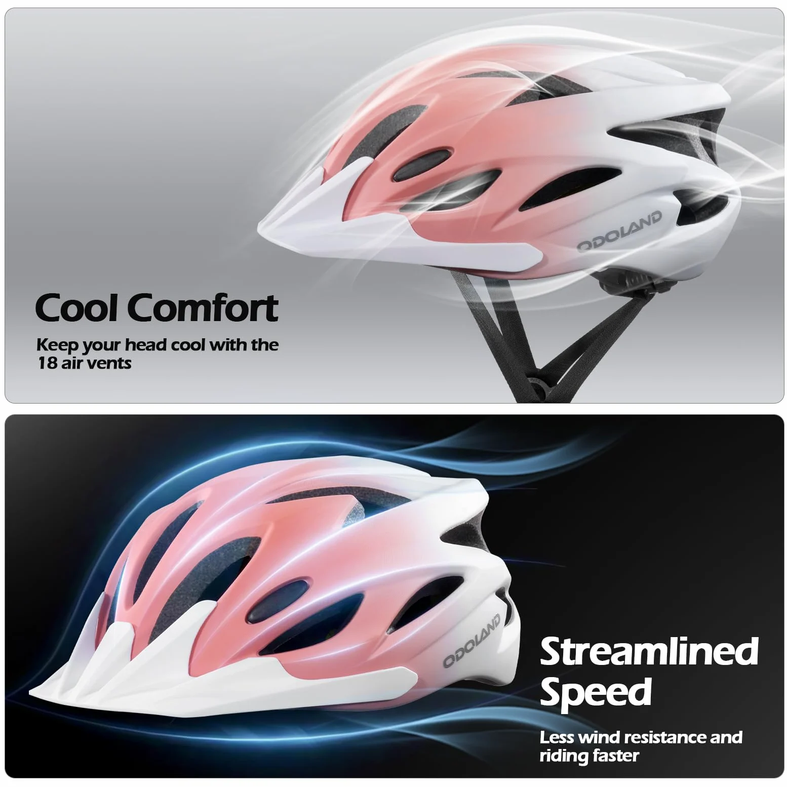 Odoland Fahrradhelm Fahrradbrille Set, Radhelm mit Sportbrille Einstellbarer Rennradhelm Atmungsaktiv MTB Mountainbike Helm für Erwachsene Herren Damen