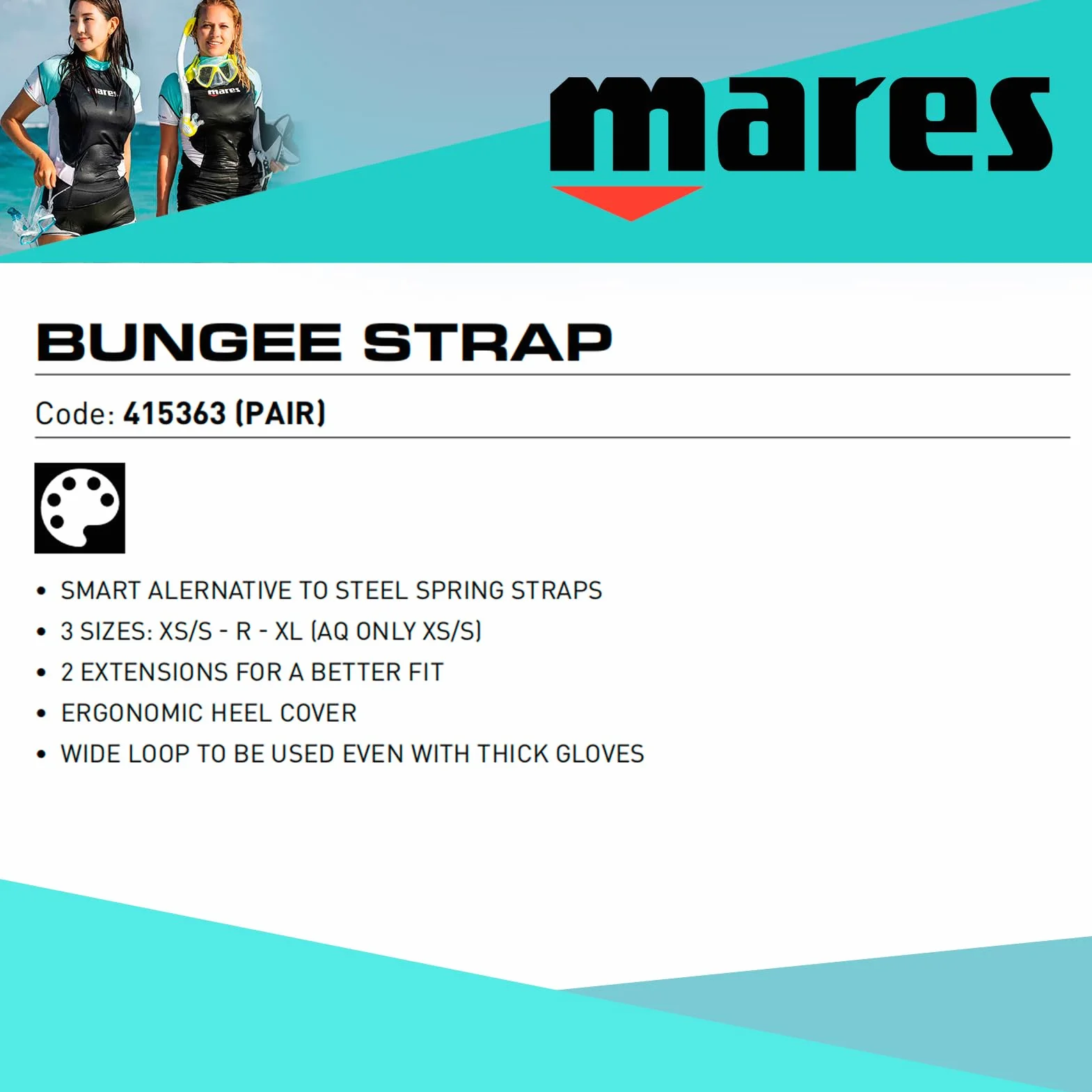 Mares Bungee Straps Fin Straps Unisex-Adult