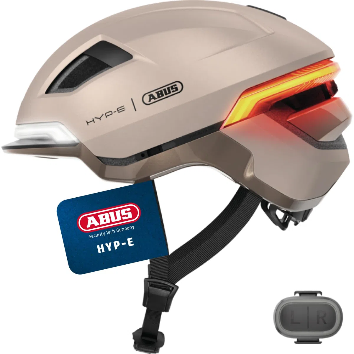 ABUS Fahrradhelm HYP-E - Helm mit Frontlicht, Rücklicht und Blinklicht - geeignet auch fürs Fahrradfahren auf E-Bike und S-Pedelec - für Jugendliche und Erwachsene