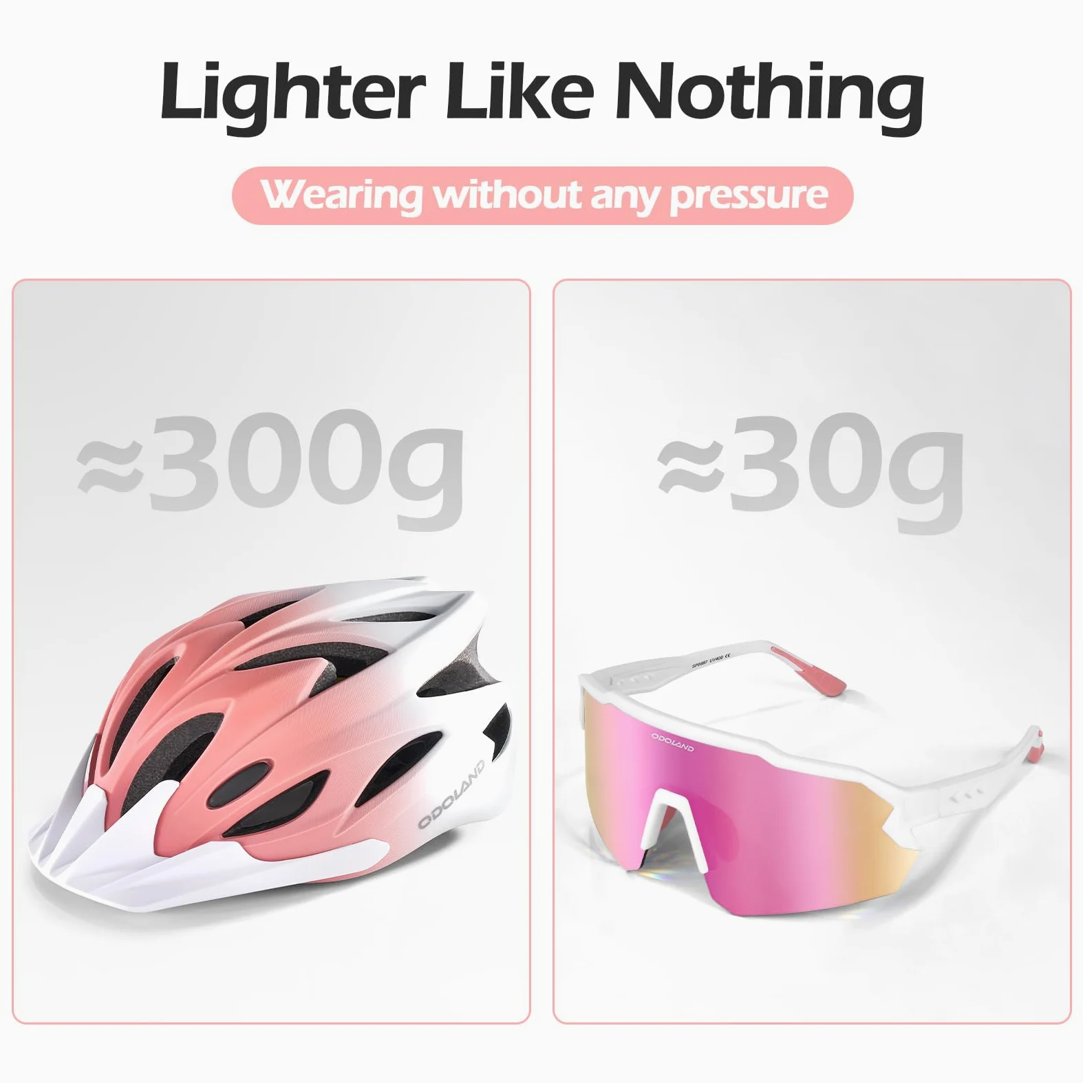 Odoland Fahrradhelm Fahrradbrille Set, Radhelm mit Sportbrille Einstellbarer Rennradhelm Atmungsaktiv MTB Mountainbike Helm für Erwachsene Herren Damen