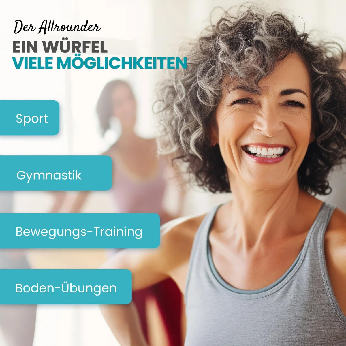 ELONEO Bandscheibenwürfel, Stufenlagerungswürfel zur Stufenlagerung, Stufenbett mit Bezug, Fitness Würfel, Schaumstoff, 40 x 50 x 50 cm