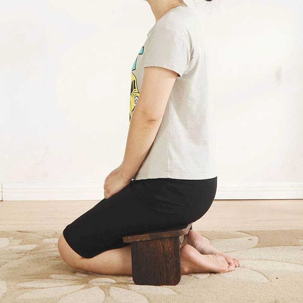 GZD Faltbare Holzmeditation Bank, Yoga-Kniender Hocker, Niedriger Sitz Für Meditationen, Gebet, Seiza