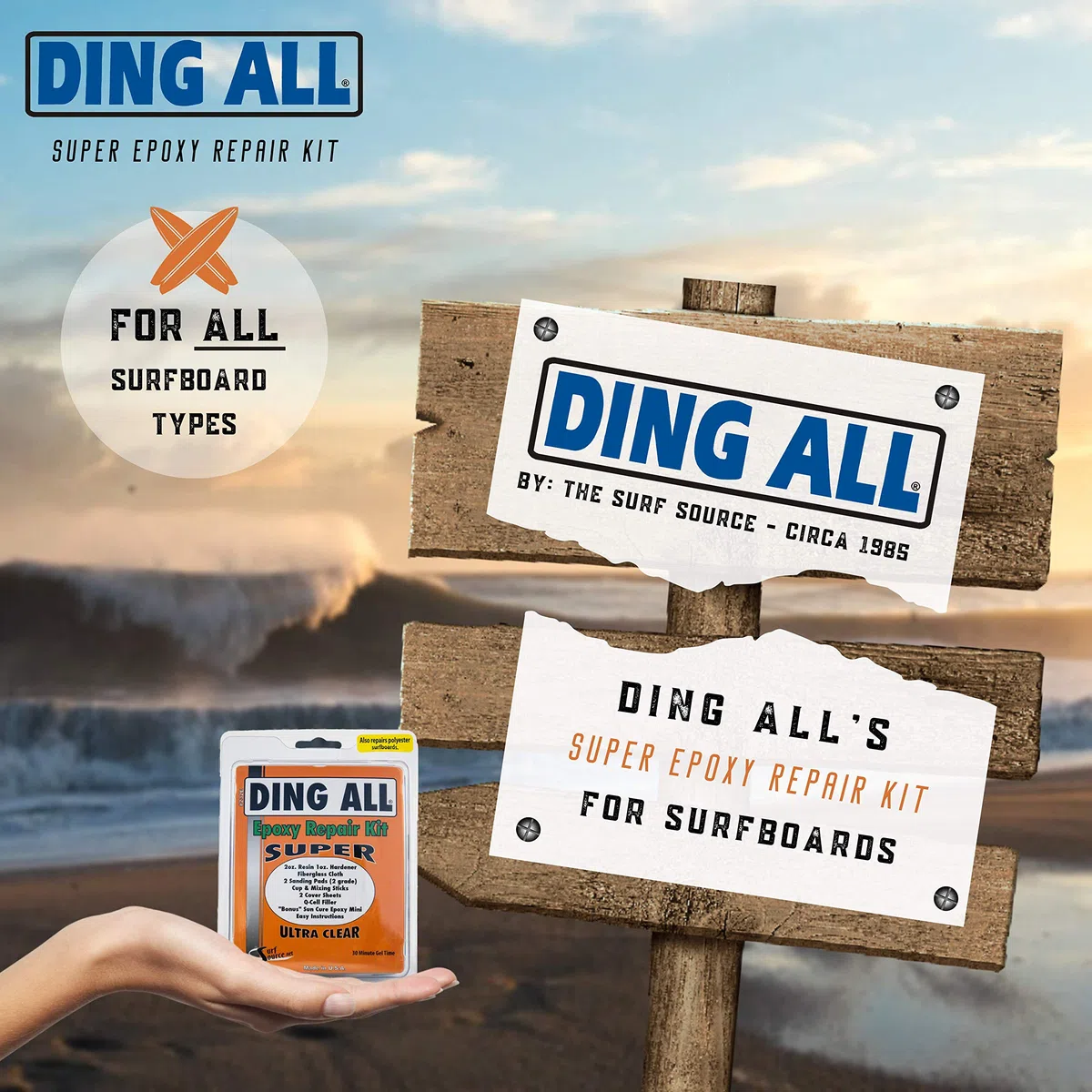 Ding All Epoxy Super Surfboard Repair Kit