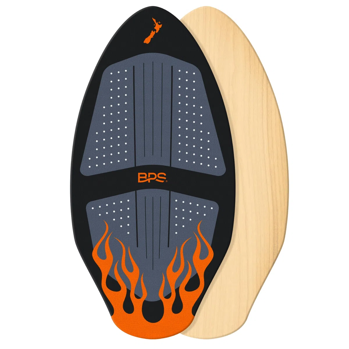 BPS New Zealand 'Flame' – Hochleistungs-Skimboard aus Holz mit maßgeschneiderten Traktionspads – mit optionaler gepolsterter Tragetasche aus recyceltem Kunststoff – für Kinder oder Erwachsene, wählen