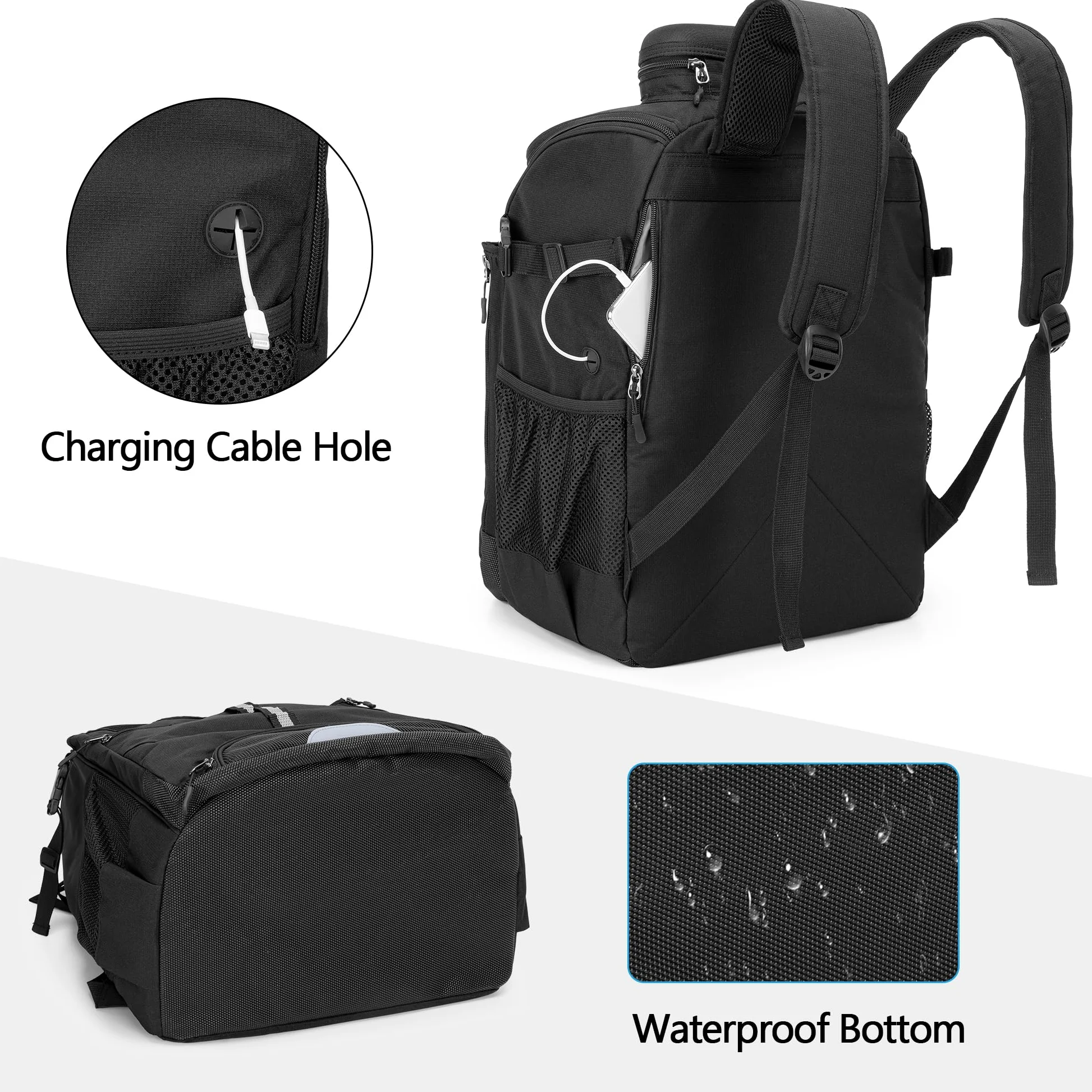 GOBUROS Schwimmrucksack für Männer und Frauen, Schwimmtasche mit zusätzlicher transparenter PVC-Tasche und separatem Schuhraum für Schwimmen, Strand, Fitnessstudio und Trainingsausrüstung