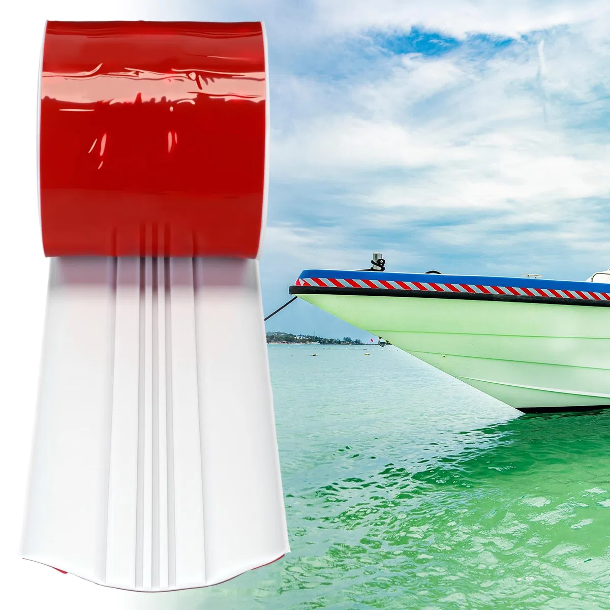 Kielschutz für Fiberglas-Boote, selbstklebender Kielschutz für Fiberglas- und Aluminiumboote, einfach zu installieren, schützt vor Felsen und Rampen, 12,7 cm Breite