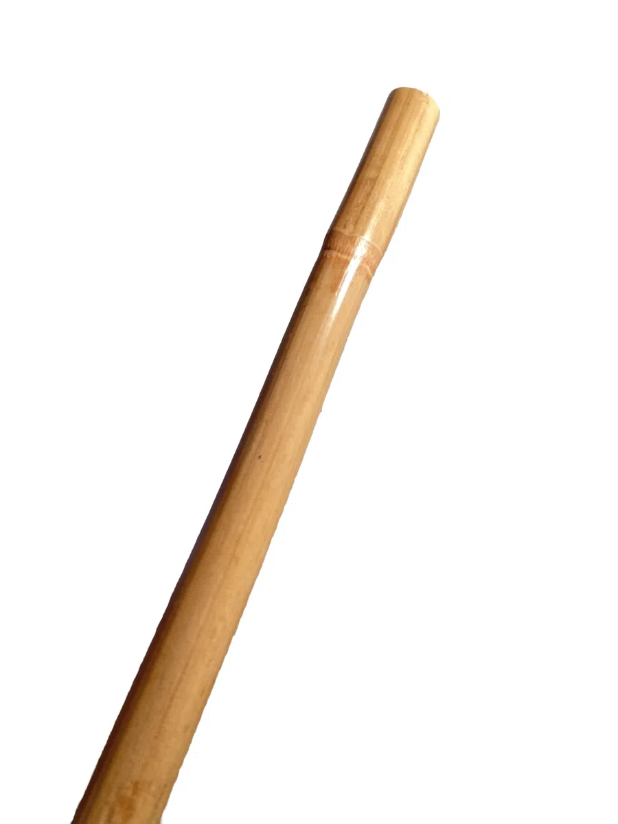 Jo Stab Rattan ungeschält - 127 cm - mit Schale - Trainingsstock Holz Hell - Aikido, Iaido, Kempo, Kobudo, Kampfkunst, Vollkontakt
