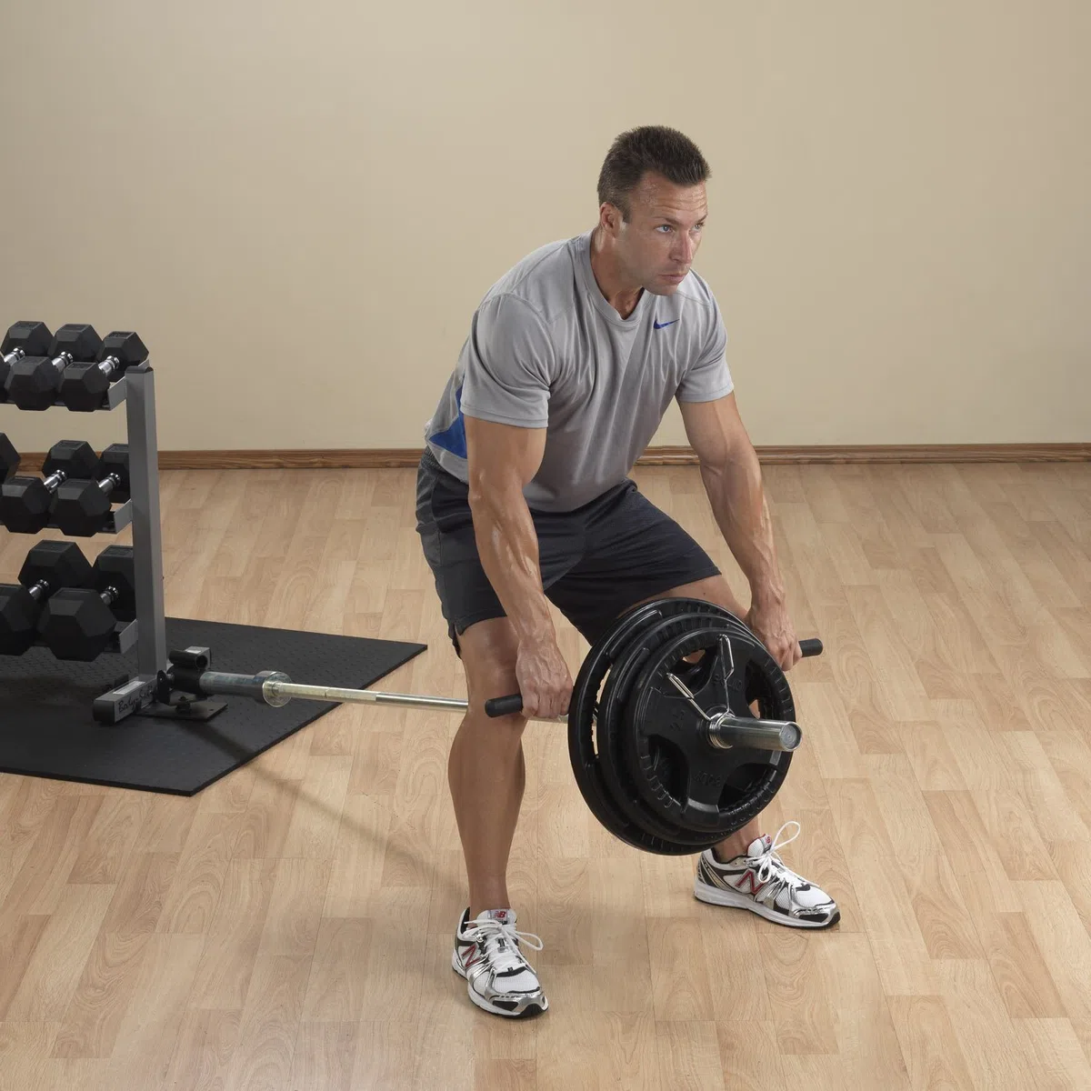 Body-Solid LBB-28 T-Bar Row | Rudergriff | Core-Trainer | Landmine-Griff | Langhanteltrainer für vorgebeugtes Rudern | Für 30mm- und 50mm-Langhantelstangen