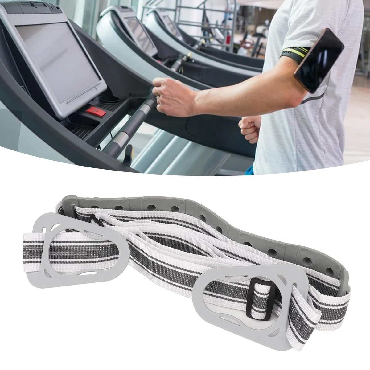 Laufband-Massagegürtel, verstellbarer Vibrationsmaschinen-Massage-Taillenübungsgürtel mit Vibrationsfunktion, Fitnessstudio-Übungsmechaniker-Zubehör für die meisten