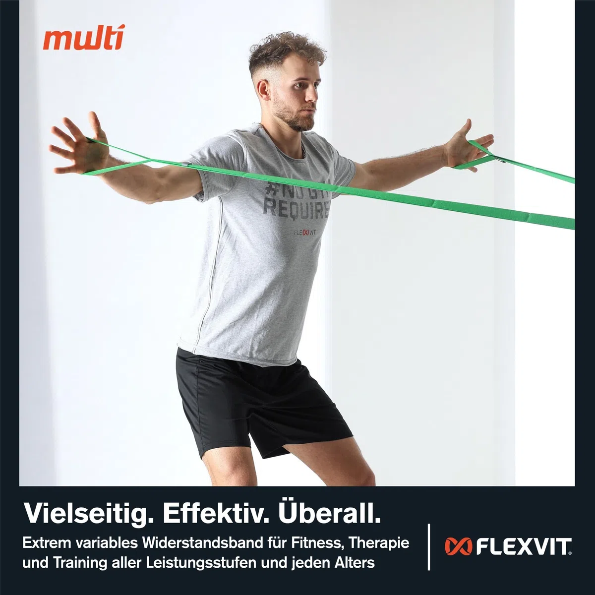 FLEXVIT Multi 10er Set - Widerstandsbänder mit Schlaufen für Mannschaften, Gruppen, Vereine & Studio | Fitnessband für Ganzkörpertraining, Kraft, Cardio, Yoga & Pilates | Made in Germany | 5 Varianten