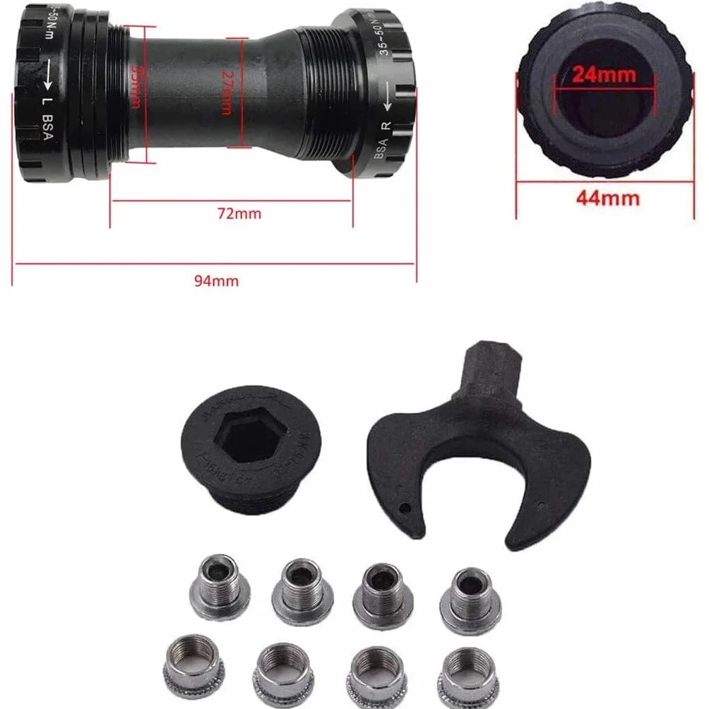 PLATTBK MTB 170 mm Kurbelgarnitur mit 104 BCD 32T/34T/36T/38T Kettenblatt, Kurbelgarnituren Single Speed ​​Runde Kettenblatt für Mountainbike