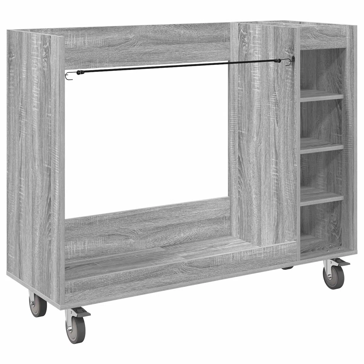 Gecheer Golf-Schrank Uni Grau, 120 x 45 x 98 cm, Holz, Stauraum für Golfzubehör, für Garage und Wohnraum