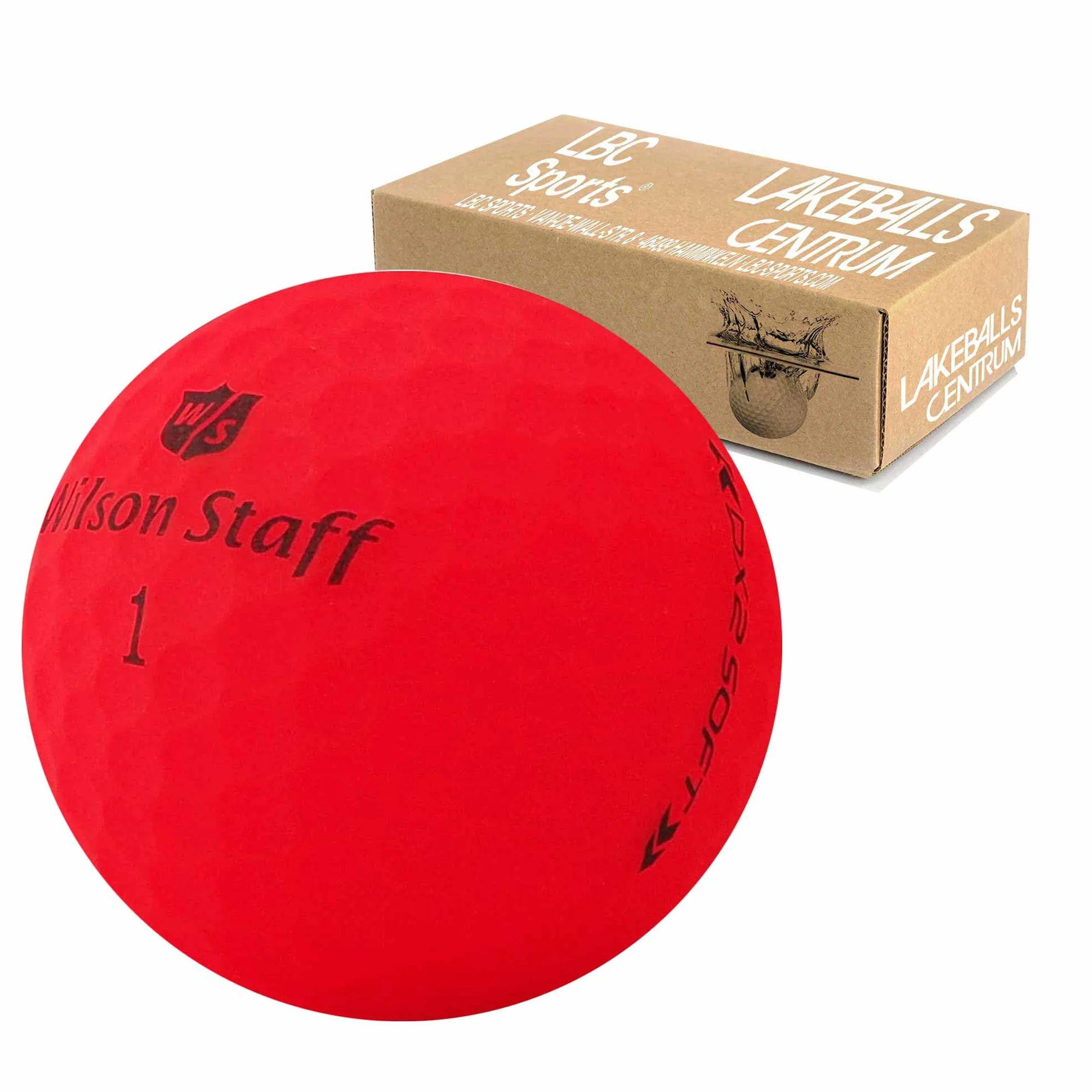 24 Wilson Staff Dx2 / Duo Soft Optix Golfbälle - AAAAA - PremiumSelection - Rot - Mattes Finish - Lakeballs - gebrauchte Golfbälle - im Netzbeutel