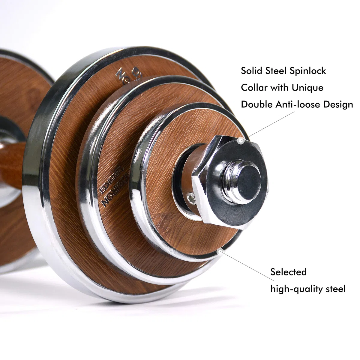 PROIRON Hanteln Walnuss-Stahl Hantel Set 20KG Einstellbare Hantel für Gym Office Home (Paar)
