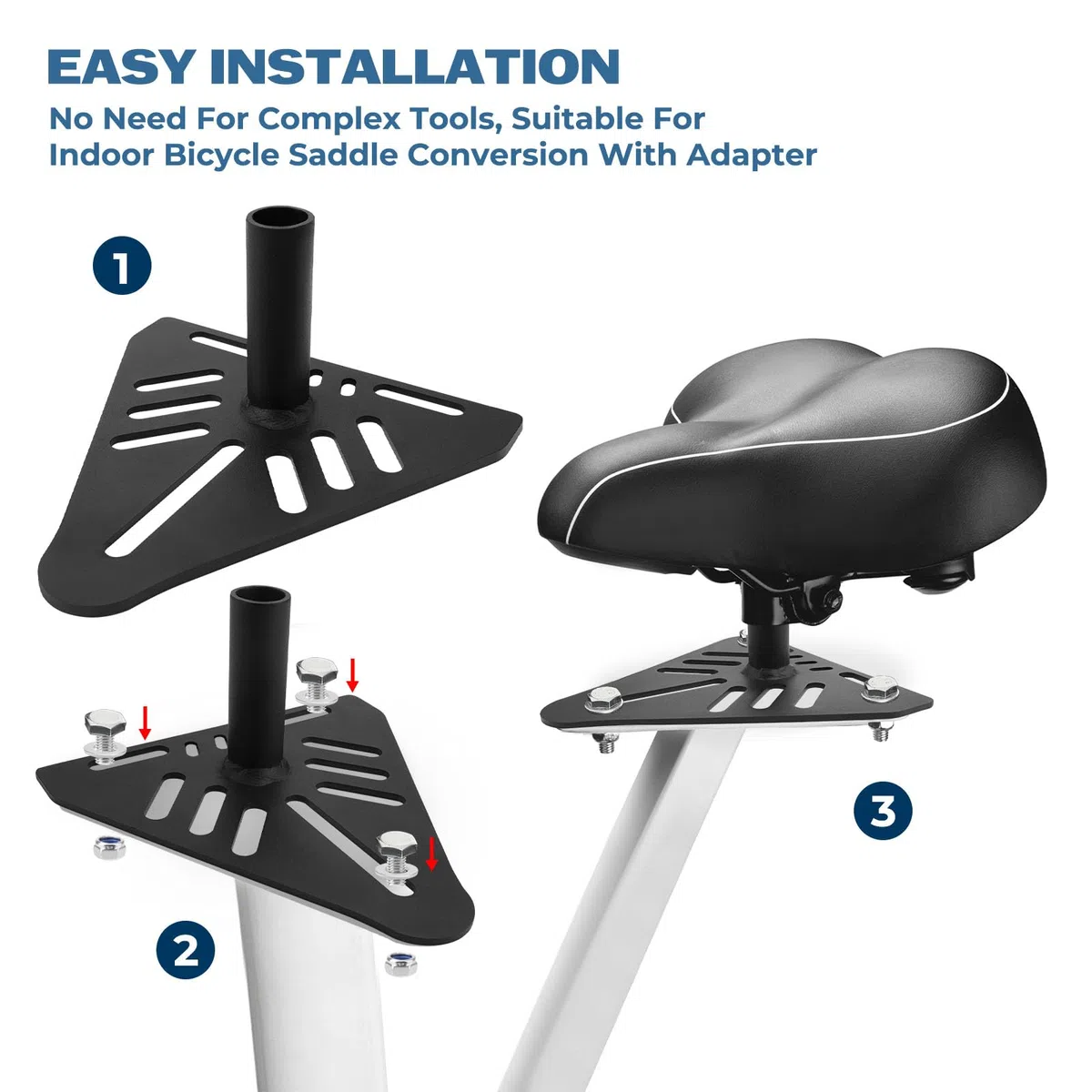 22 mm Sitzadapterverlängerung für FDX 2.0/3.0 Heimtrainer, verbesserte Sattelhalterung mit verlängertem Schlitz-Design für bessere Passform und Stabilität