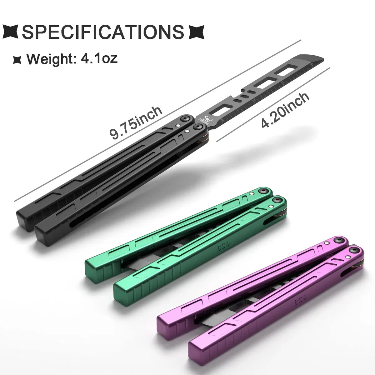 MARCOLO Comet Effective Bushing System 6061 Aluminum Integral Channel Handle with Ruler and Replaceable Bushing, Out of Box, Best Gift for Men Boyfriend Dad Boy Child Black