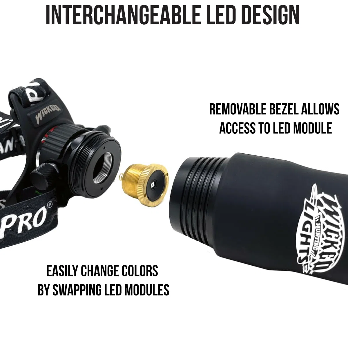 Wicked Lights ScanPro iC GEN4 White Night Hunting Stirnlampen-Set W2103