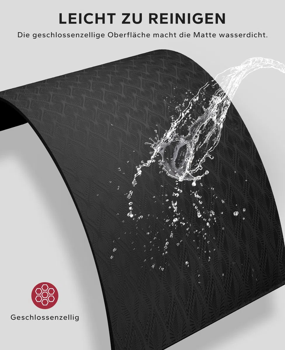 HAPBEAR Yogamatte XXL- Extra Groß Breit Yoga Matte, Sportmatte Fitnessmatte Rutschfest 198cm x137cm/183cm x122cm/183cm x116cm,Ultra Haltbar, Gymnastikmatte für Pilates, Gym, Zuhause, Workout