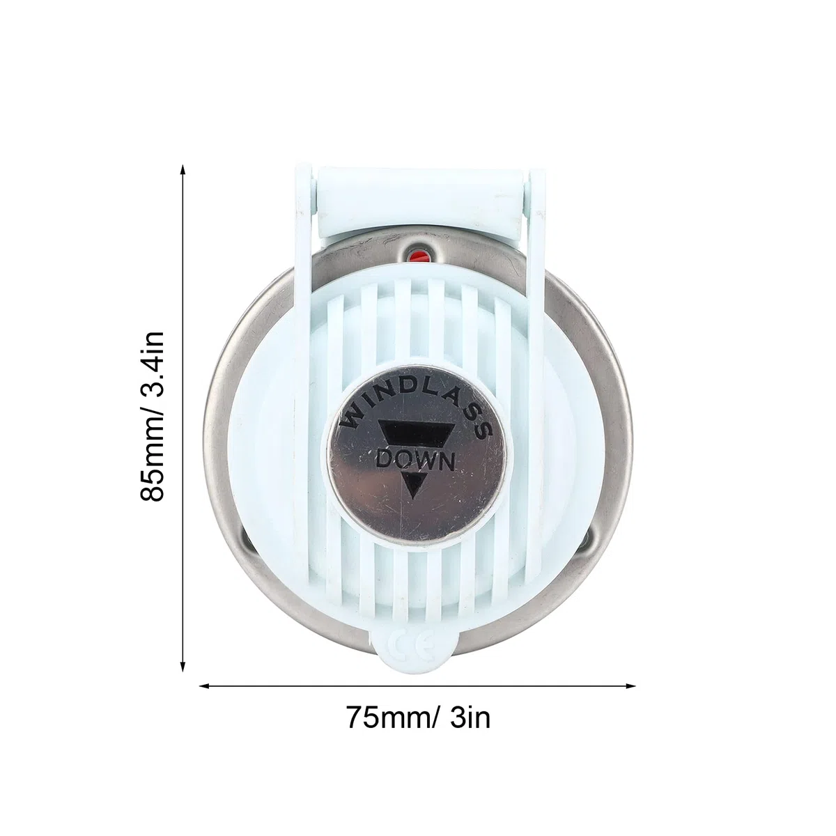 Ankerfußschalter, Ankerwinde Fußschalter DC 12V/24V Weiß Hands Universal mit aufklappbarer Schutzhülle für Schiff