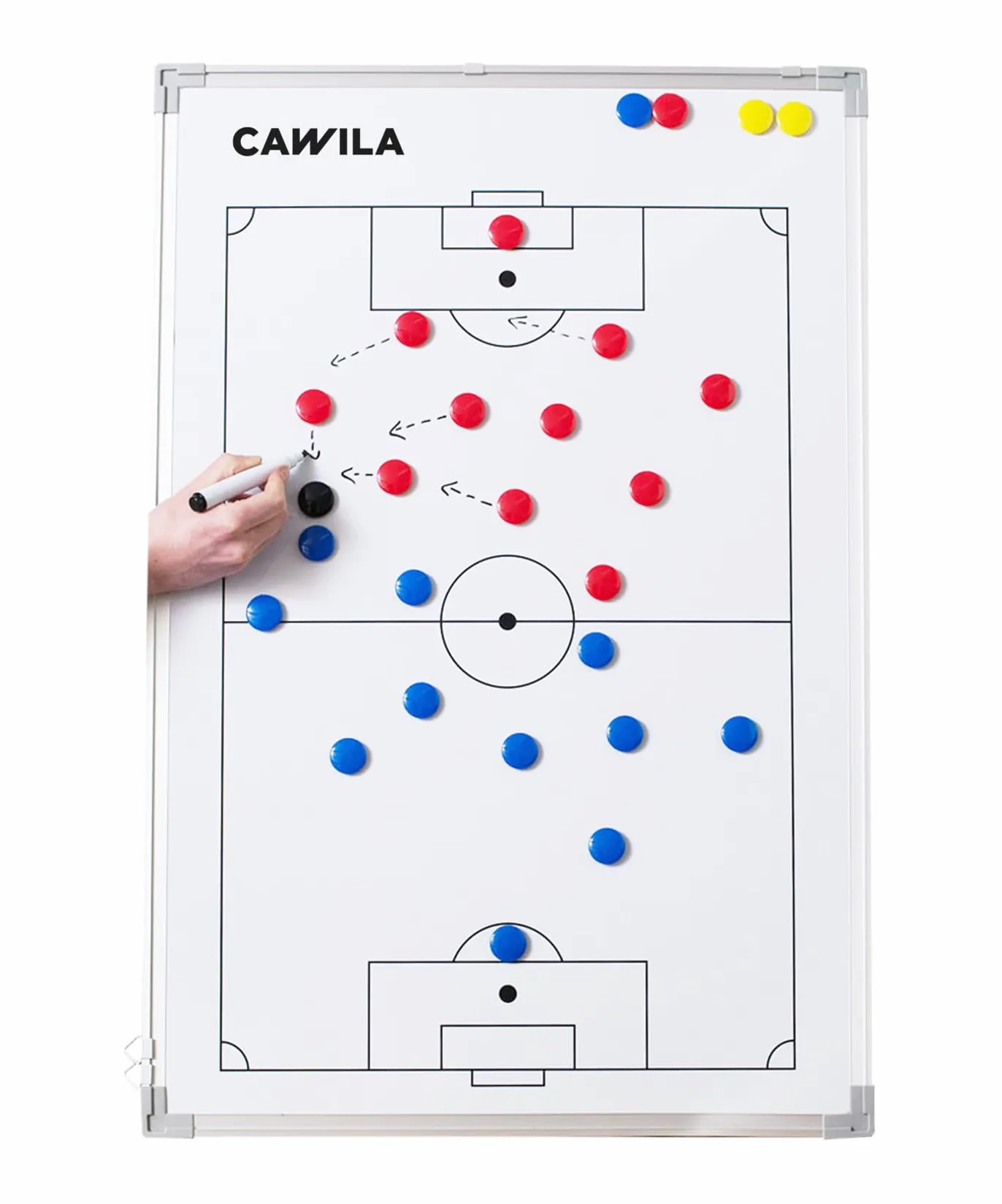 Cawila Taktiktafel Fussball inkl. Magnete, Stift, Wischer und Tasche, Size: 60 x 90cm