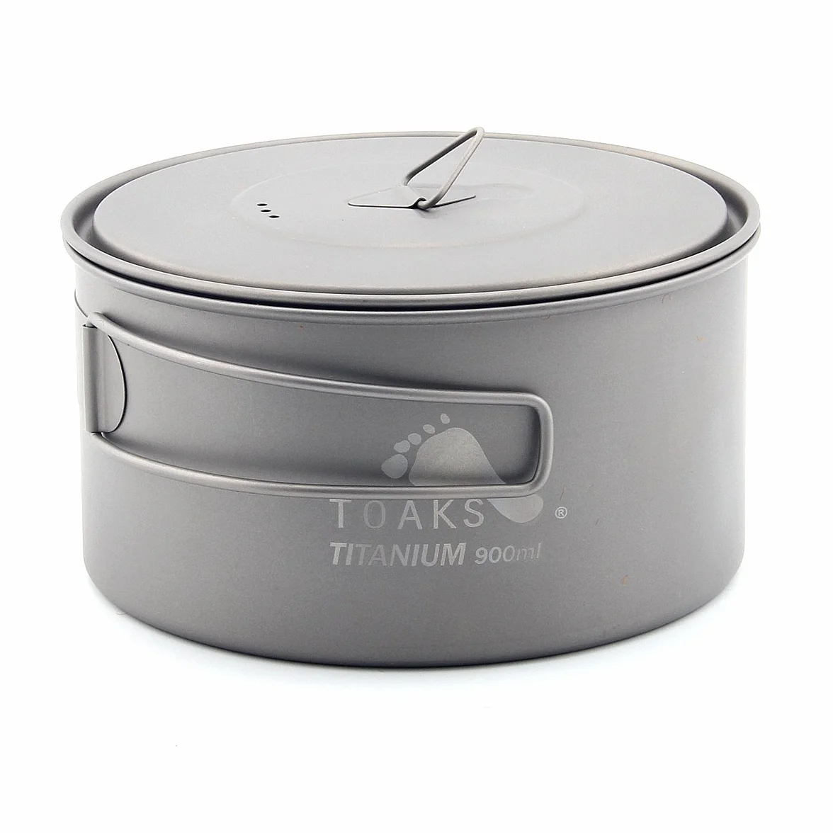 TOAKS Pure Titanium Cup Ultraleichter Outdoor-Becher mit Deckel und faltbarem Griff Camping Kochgeschirr