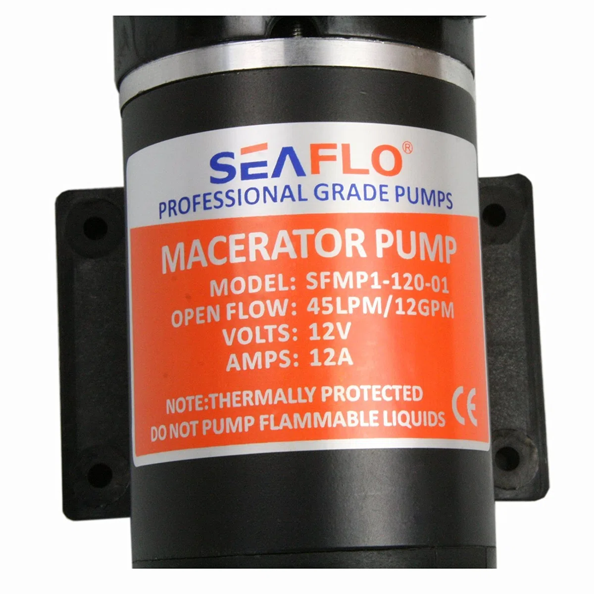 LIGHTEU DC 12V 45L/min SEAFLO Zerhackerpumpe/Fäkalienpumpe für Marine,boote,Yacht,Wohnwagen, Camping, Outdoor, Garten.