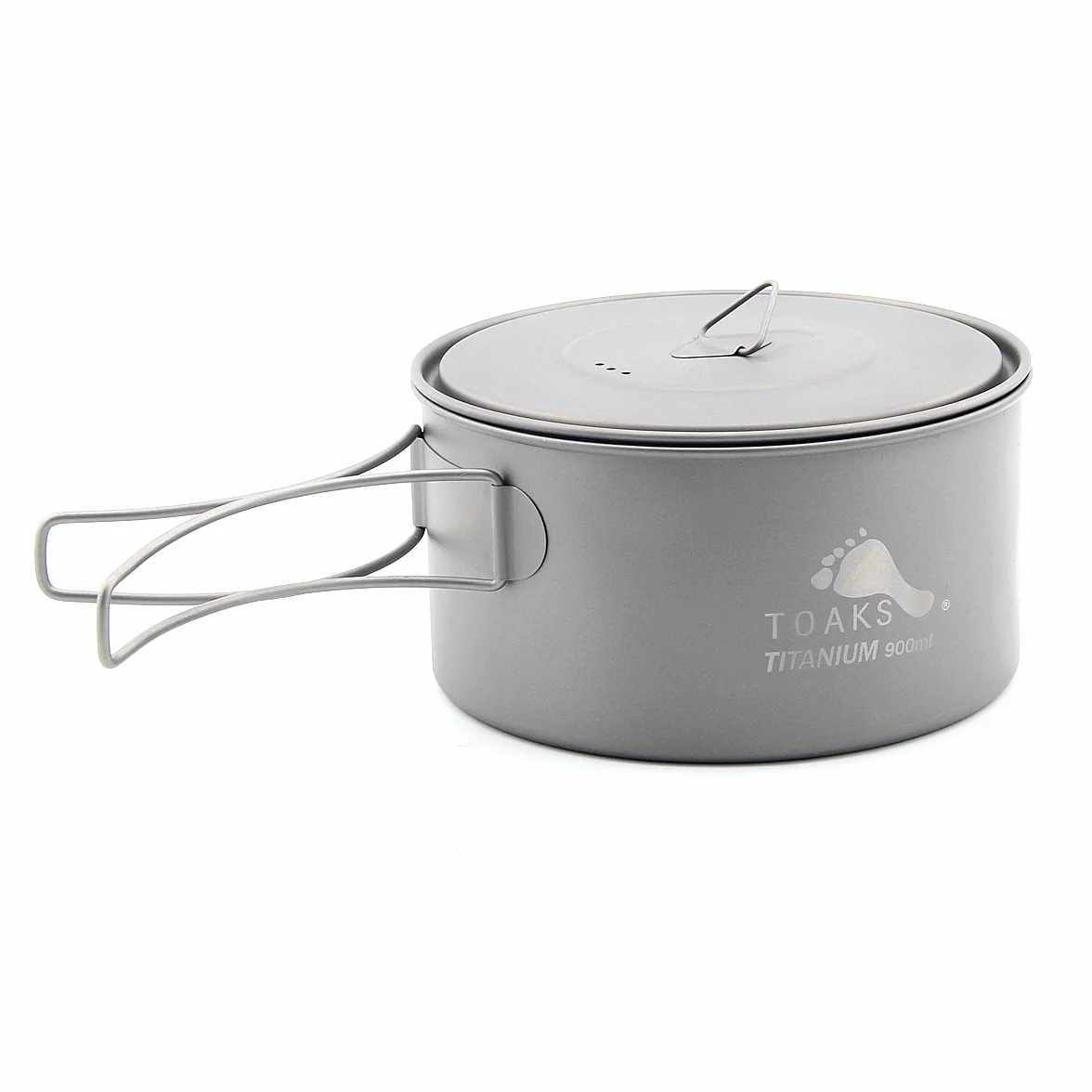 TOAKS Pure Titanium Cup Ultraleichter Outdoor-Becher mit Deckel und faltbarem Griff Camping Kochgeschirr