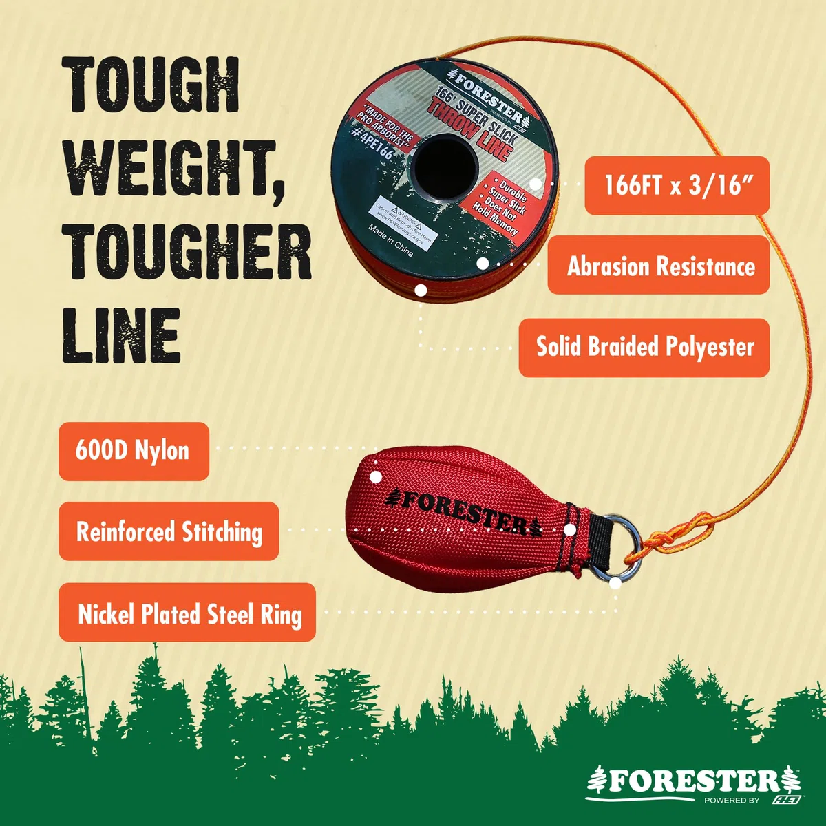 Forester 166 Foot Arborist Wurflinien-Set