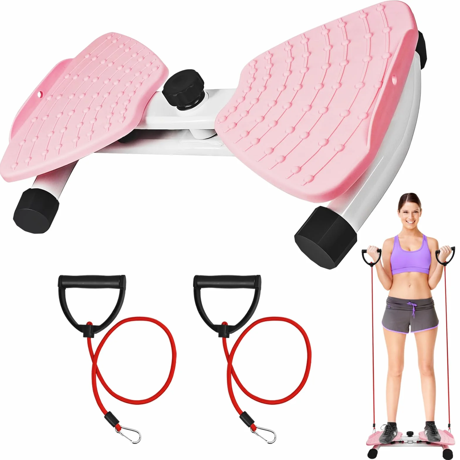 Waist Twister Machine, Taillentwister mit Kordelzug, Twist Waist Disc Board, Fitnessgeräte für Zuhause, Taillendrehmaschine für Frauen