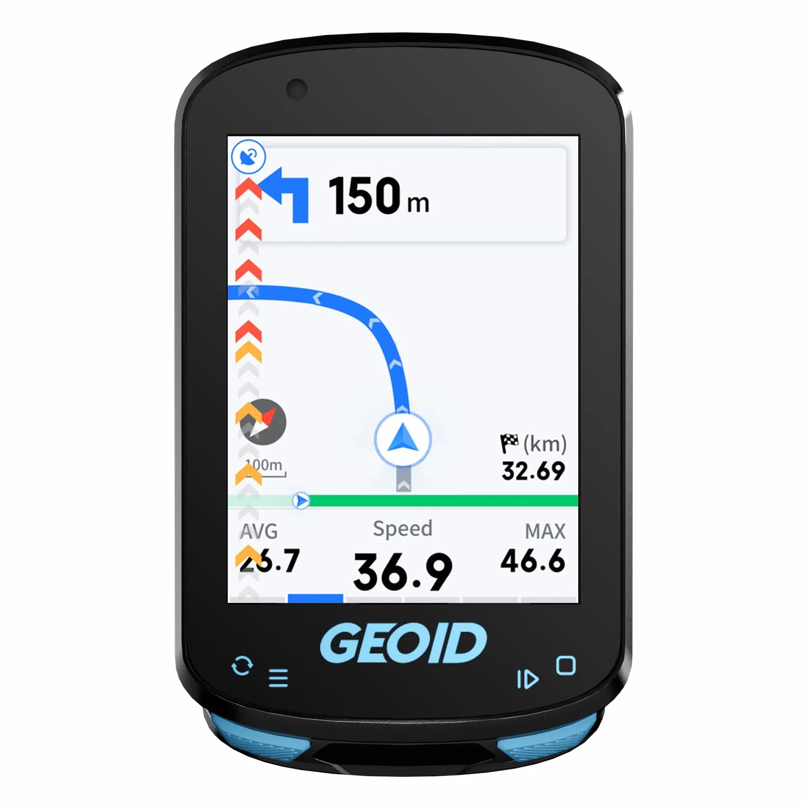 GEOID CC600 GPS Fahrradcomputer, 2,4-Zoll-Farbbildschirm, Kabellos Wasserdicht Fahrrad Tacho, Streckennavigation, Benutzerdefinierte Daten, Mehrere Sprachen, WiFi&Bluetooth&ANT+