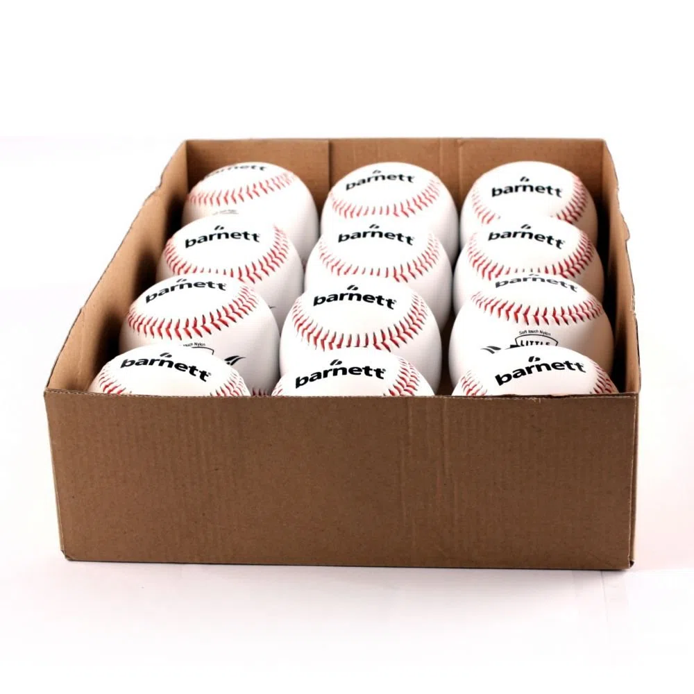 BARNETT LL-1 Baseball Wettkampf/Training, 9 Zoll, Weiß, 1 Dutzend