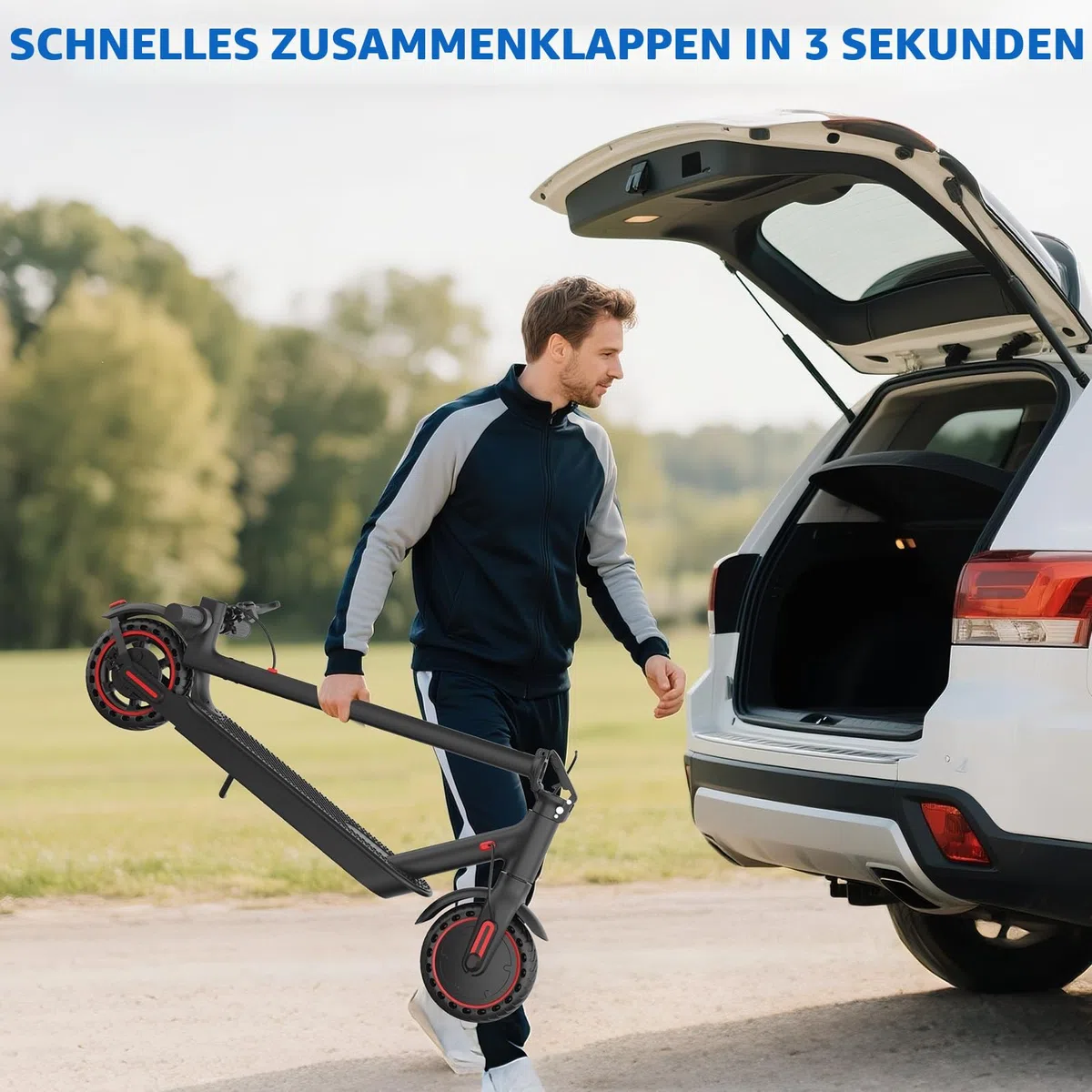 8,5 Zoll Elektroroller, E-Roller mit Straßenzulassung,3 Geschwindigkeitsmodi, 10,4 Ah Klasse A Akku, mit App-Steuerung,35 km Reichweite & 120 kg Tragkraft