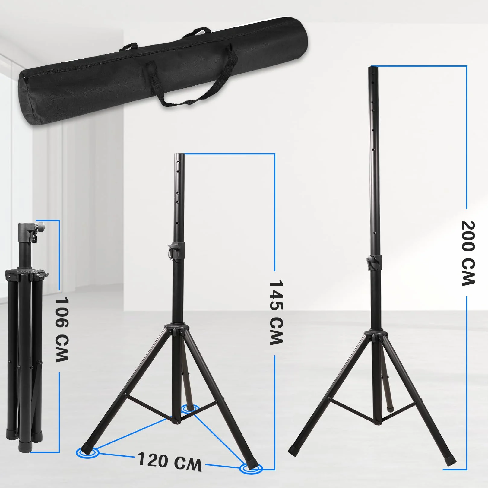 Turnart Dartständer für Dartscheibe Ständer,Dart Ständer Dart Zubehör für Dartscheibe Elektronisch,106-200 cm Heavy Dartständer 3.7KG Dartboard Ständer