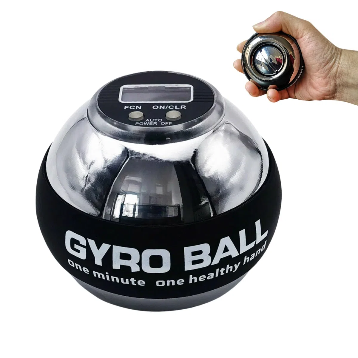 MEIION GyroBall | Gyroskopisches Handtraining Handtrainer mit Autostart und LED Licht, Handgelenk Trainerball mit Farbige Lichter für Handübungen und Training der Hand- und Armmuskulatur