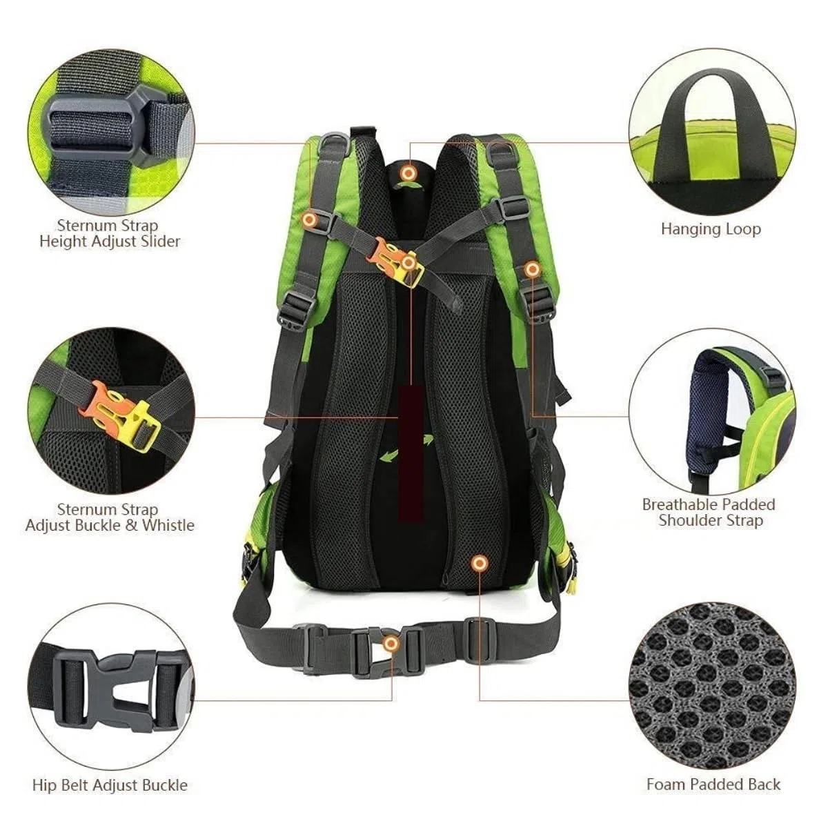 Rucksack Wanderrucksack Bergsteigen Reisen Wandern Laptop Rucksack Männer Und Frauen Outdoor Sport Tasche Reiserucksack Trekkingrucksack(Black)